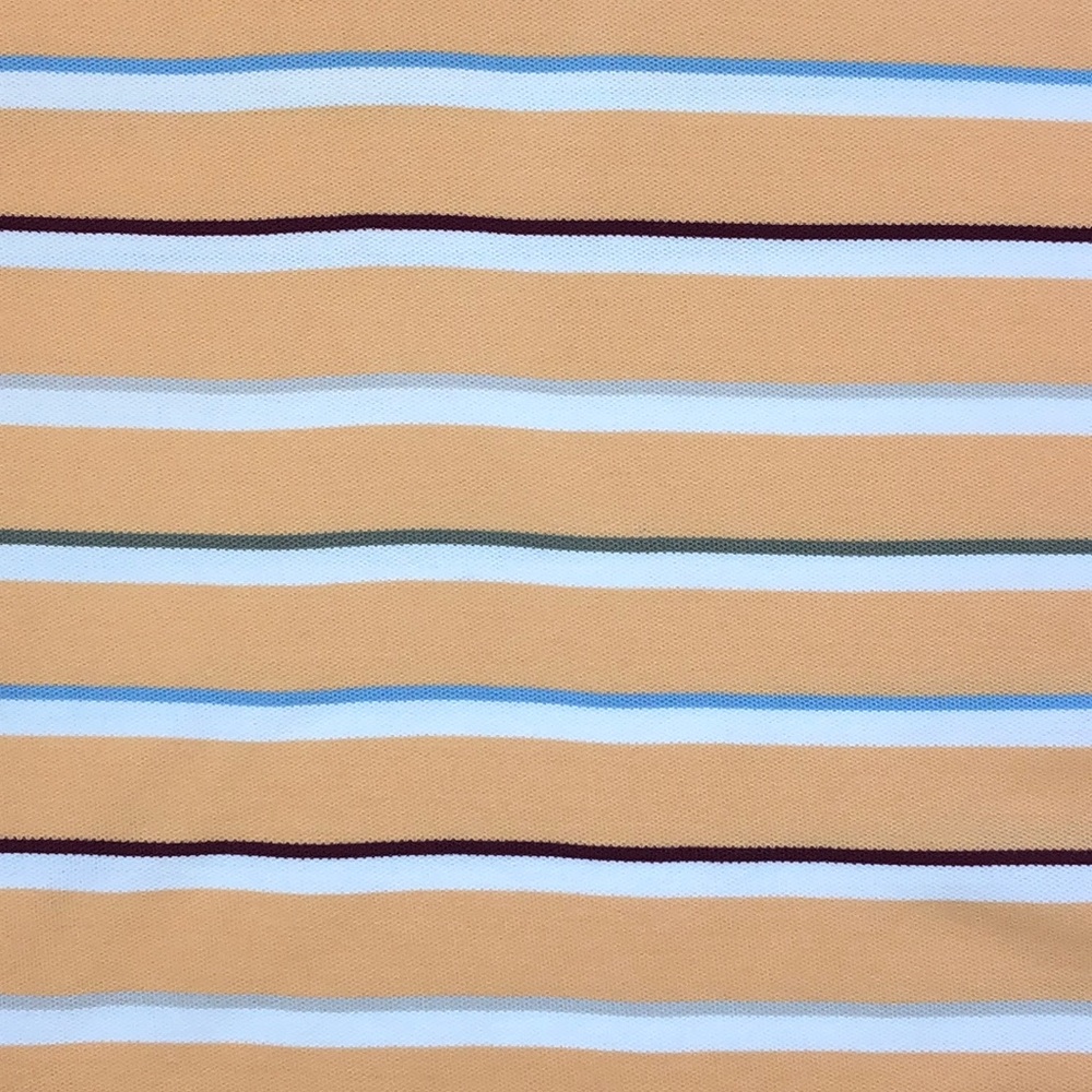 Eddie Bauer Polo Shirt Orange Striped Size Large - Picture 5 of 6